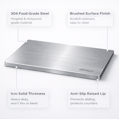 ARYNEZ® STAINLESS STEAL CHOPPING BOARD