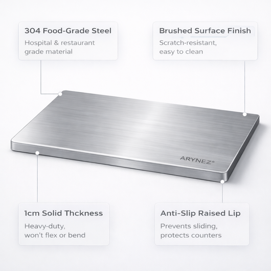 ARYNEZ® STAINLESS STEAL CHOPPING BOARD
