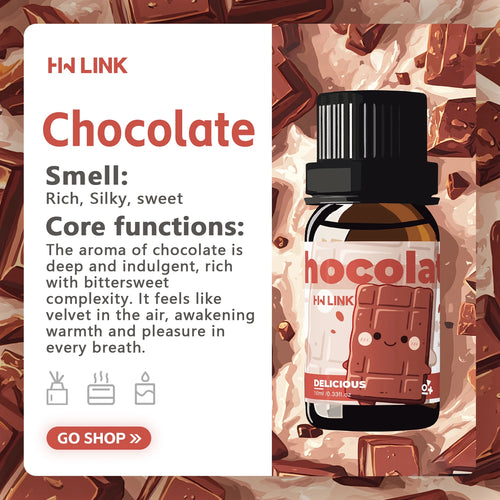 10ml Chocolate Essential Oils Chocolate Perfumes Skin Care Massage Body Oil For Candle,Soap Making,Aromatherapy,Diffusers,Gift